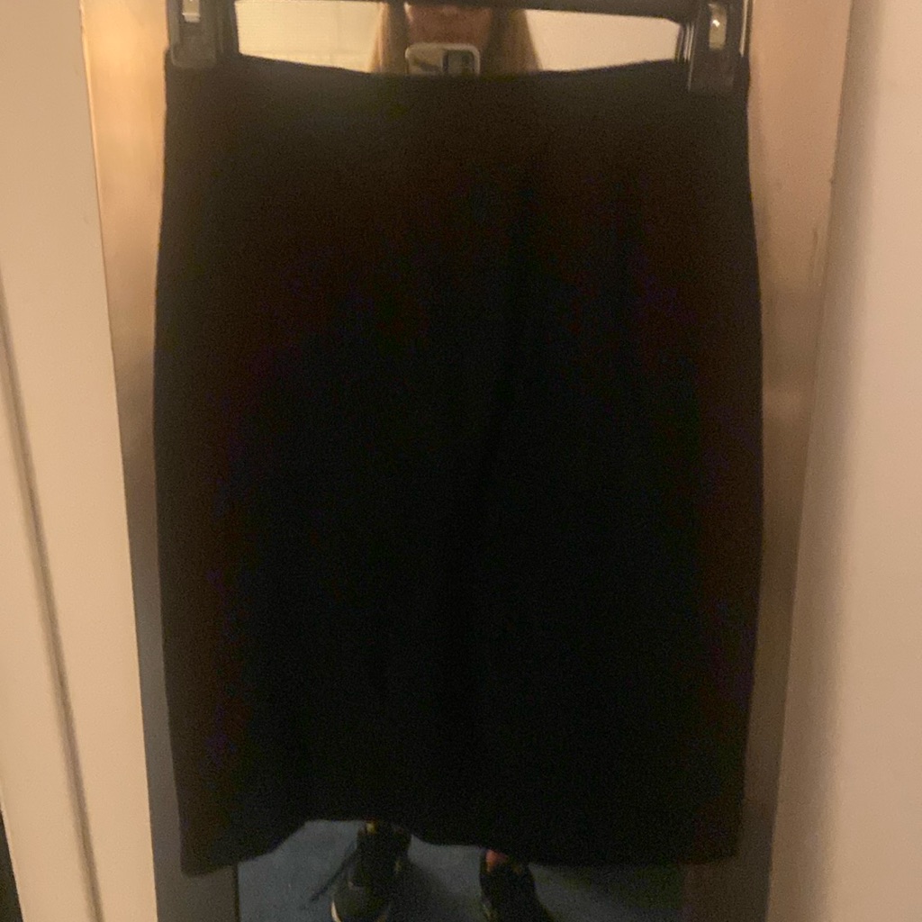 Varizioni, Vintage Black Suede Skirt, Size 6